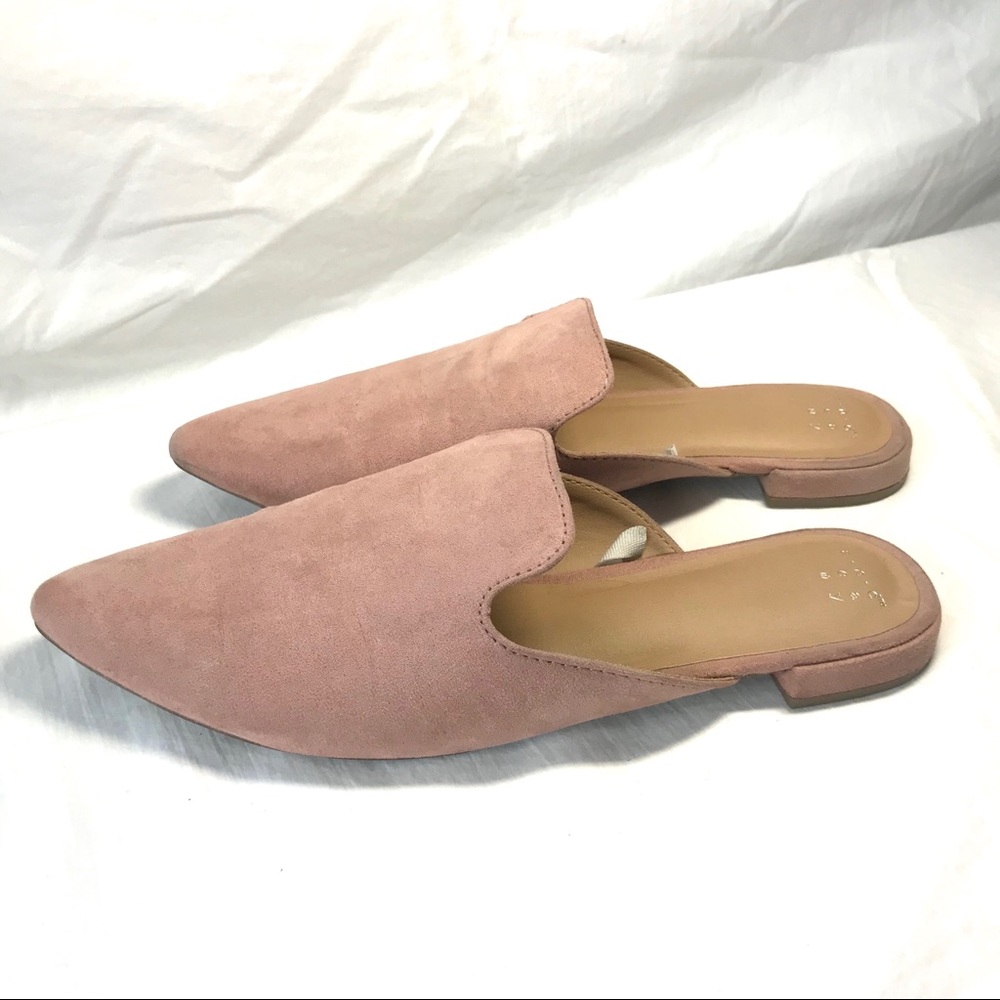 A New Day Pink Suede Velma Slip on Pointy Toe Shoe